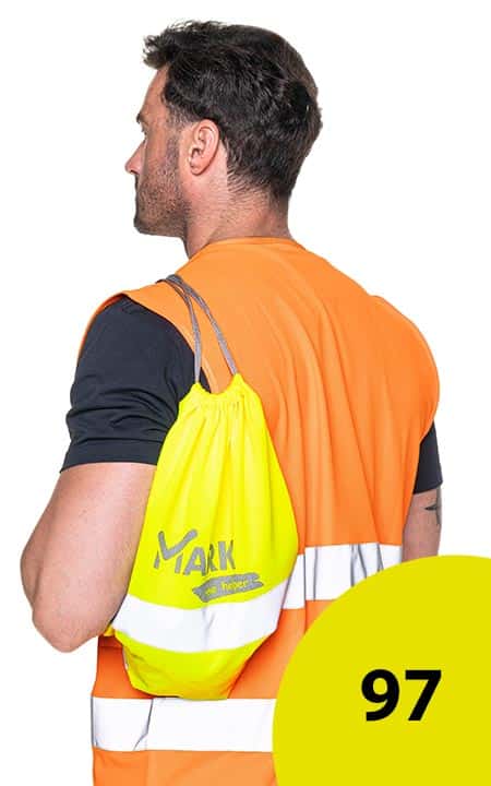 Neon High Visibility Reflective Drawstring Bags Printed With Your Logo |  GoPromotional